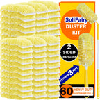 SoliFairy 60 Heavy Duty Duster Refills for Swiffer Duster, Large, Yellow