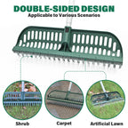 SOYUS Artificial Turf Rake, 2-in-1 Turf Sweeper for Carpets & Garden Lawns
