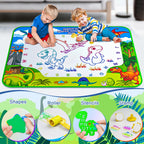 Water Doodle Mat, 40 x 32 Inch Mess Free Drawing Mat, Educational Toy for 3 4 5 6 7 8 Years Old Boys Girls, Neon Color Mat Doodle Board Writing Drawing Toys Holiday Christmas Birthday Gifts