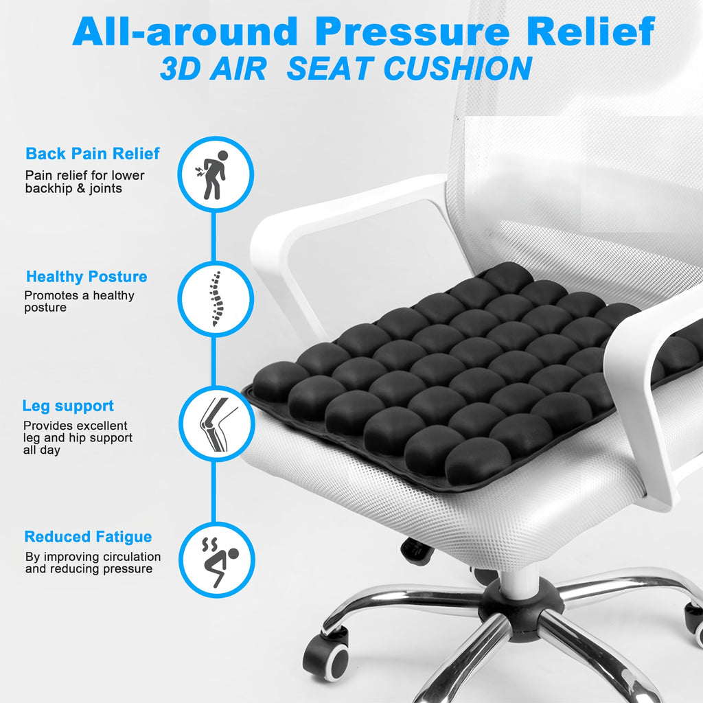 MTGKY Sondor Travel Seat Cushion,Inflatable Travel Seat Cushion for Airplane,Portable & Adjustable,Airplane Gadgets,Inflatable Cushion for Wheelchair, Travel,Driving,Office Work