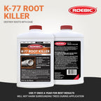 Roebic K-77 Granular Tree Root Killer, Chemical Septic System, Drain Field and Sewer Line Pipe Clog Remover and Root Destroyer, Safe for Bathroom Toilet, 32 oz