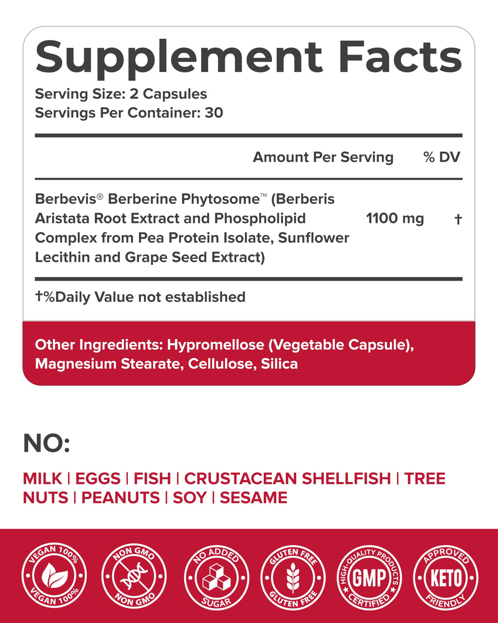 PURECRAFT Berberine Supplement 1000mg - Bioavailable Berberine Phytosome Supplement for Metabolism Support & Circulatory Wellness - 7X Absorption - Non-GMO, Gluten-Free – 60 Capsules