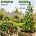 OTOSUNNY 67inch Garden Obelisk Trellis for Climbing Plants Outdoor, 2 Pack