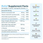 Cheers Relief | Next Morning Aid with Ginger + White Willow Bark | Feel Better After Drinking | 12 Doses | Ginger, White Willow Bark, L-Theanine, Caffeine