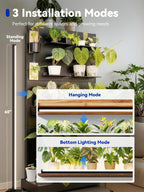 GLOWRIUM Vertical Grow Light for Indoor Plants, 60in LED Standing Lamp