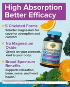 Terranics 5-in-1 Magnesium Complex Supplement 500mg - 5 Forms High Absorption Magnesium Glycinate Citrate Malate Aspartate Gluconate for Sleep Heart Health - Non-GMO 120 Vegan Capsules