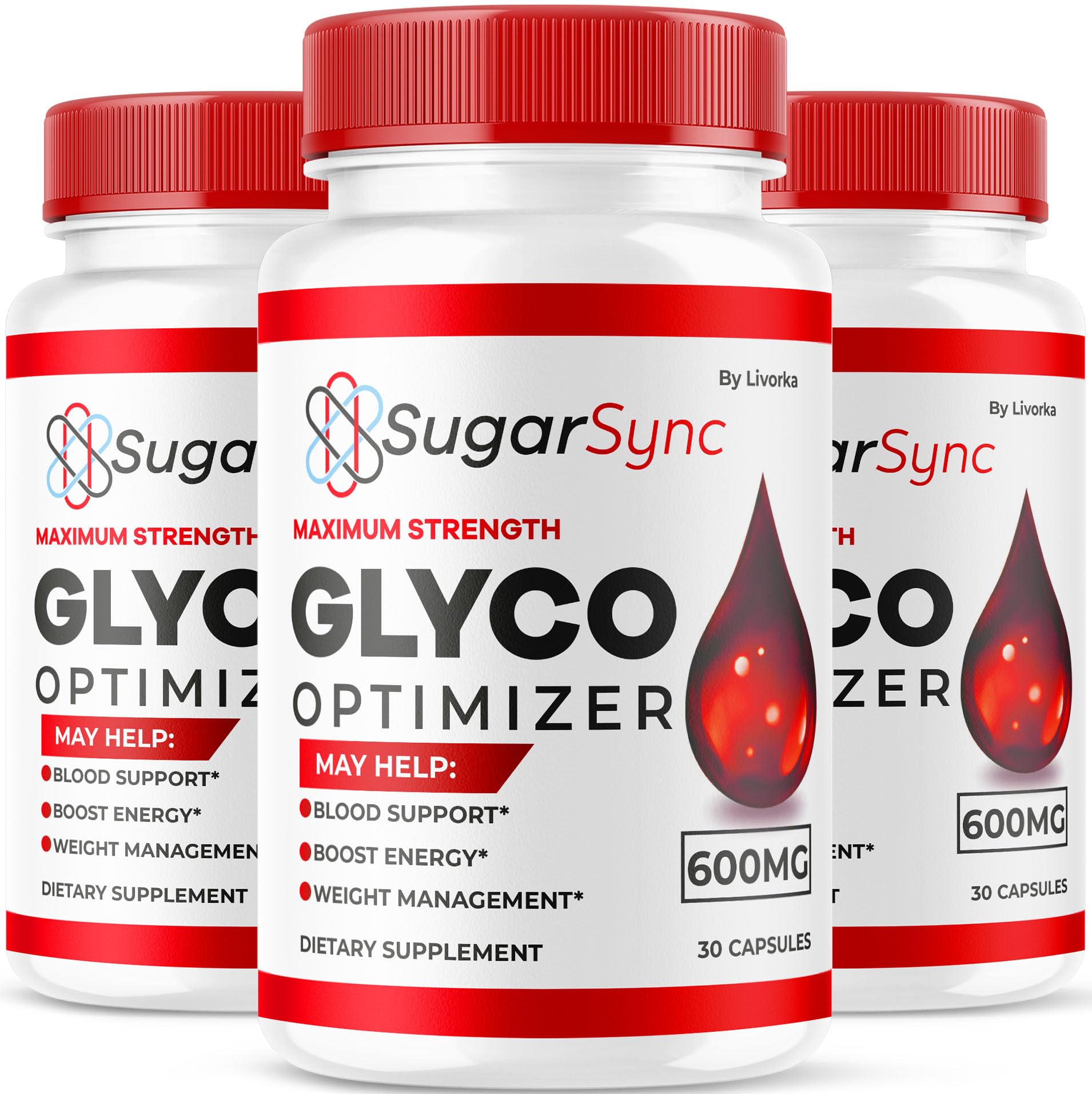 LIVORKA (3 Pack) Sugar Sync Glyco Optimizer, Sugar Sync Glyco, SugarSync, SugarSync Glyco, Sugar Sync Glyco Optimizer Reviews, 90 Capsules