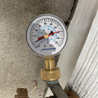 MEASUREMAN 0-200 PSI Water Pressure Gauge with Lazy Hand, 2-1/2'' Dial, Lead-Free, Stainless Steel Case, 3/4” Hose Thread, Water Pressure Gauge for Home