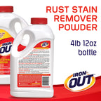 Iron OUT Powder Rust Stain Remover, Remove and Prevent Rust Stains in Bathrooms, Kitchens, Appliances, Laundry, and Outdoors, 4 Pound 12 Ounce, Pack of 6