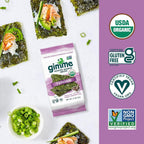 Gimme Seaweed Organic Roasted Seaweed Snack, Teriyaki, .17oz, 20 Count