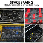 DEHOYI 48 pcs Premium MAGNETIC Modular Wrench Organizer System- Wrench Rack with Metric&SAE Labels, Tool Storage Holder. Gift for mechanics (Black)
