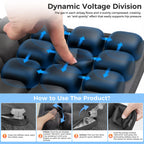 Upgrade Airplane Seat Cushion with No External Air Pump, Inflatable Seat Cushion for Long Flights, Portable Wheelchair Cushions, Adjustable Air Cushion with Non-Skid Bottom Relief Discomfort in Coccyx