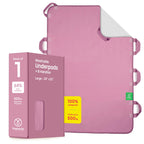 Improvia Positioning Bed Pad, with 8 Reinforced Handles, Quick-Drying, Washable, Waterproof, for Lifting, Turning, Transfering, Elderly and Incontinence Patients (Pink, 34" x 52" - Pack of 1)