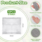 Yaocom 10 Pcs 15 Gallon Gopher and Vole Wire Baskets Stainless Steel Plant Root Protector Gopher Cages for Tree Flowers Vegetables Garden Underground Protection