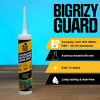 Bigrizy Guard Aquarium Silicone Sealant Black 10.14 Fl oz Cartridge - Aquarium Safe Silicone for Fish & Plants | 100% Waterproof, Premium, Non-Toxic, Solvent Free, Strong Bond, Fast Curing (1 Pack)