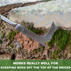 Haliaeetus Long Handle Crack Weeder Tool, 62'' L Shape Crevice Weeding Tool