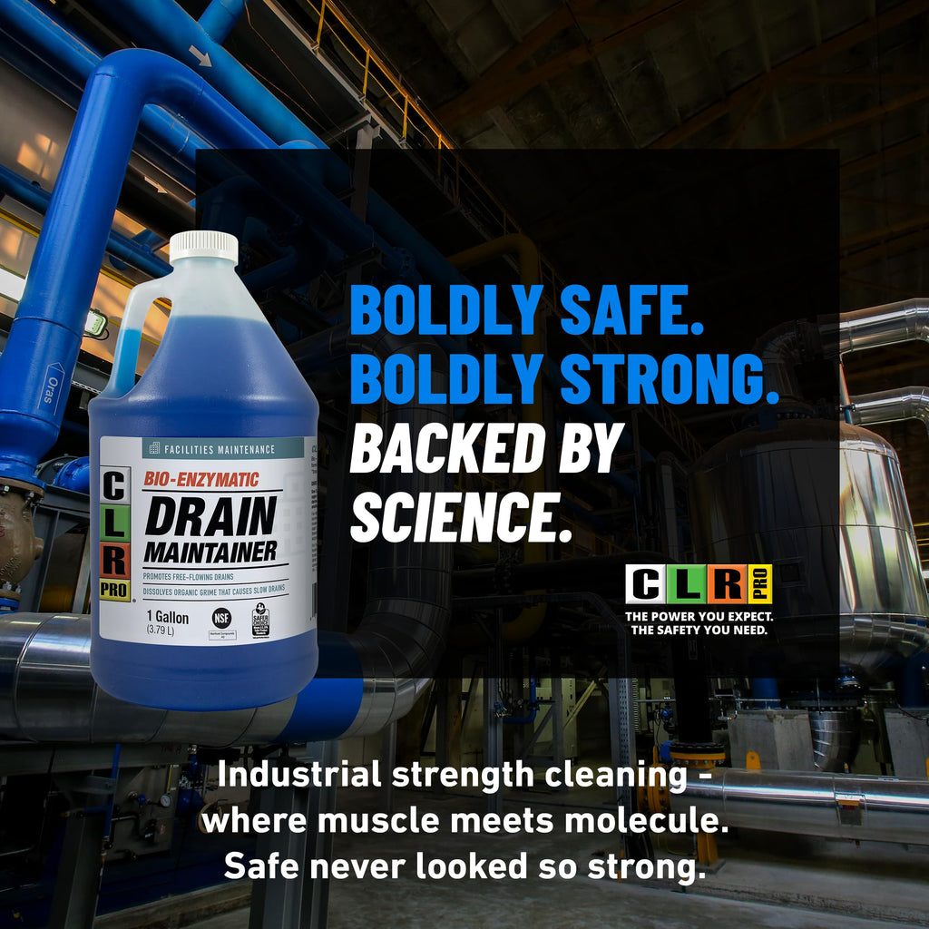 CLR PRO Commercial Drain Line and Grease Trap Treatment, Preventative Maintenance Microbial Formula, 1 Gallon Bottle