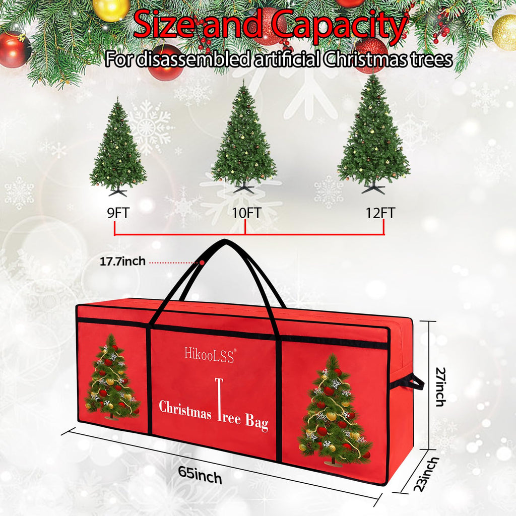 HikooLSS Christmas Tree Storage Bag 12 Ft Tall Tree Container Heavy Duty