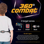 Squad Hero Rechargeable Laser Tag 360° Sensors + LCDs - Set of 4 - Easter Gift Ideas for Kids Teens and Adults Boys & Girls Family Fun - Cool Teenage Lazer Group Activity, Teen Gifts Ages 8+ Year Old