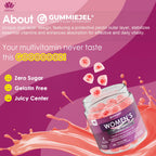 Womens Multivitamin Gummy, Methylated Multivitamin for Women, Biotin, Methylfolate, Iron, Collagen, Vitamins A C D, B Complex, Antioxidants for Women's Daily Support, Beauty, Immune, No Sugar, 60 Cts