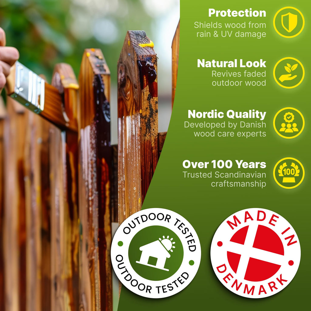 Nordicare Teak Oil for Outdoor Furniture, 16.9 Oz – Outdoor Wood Oil & Sealer for Teak, Acacia, Oak & More, Helps Restore Weathered Wood and Protect Against Drying, Easy to Apply