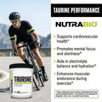 NutraBio Taurine Powder 500g | Pure Free-Form L-Taurine Amino Acid Supplement | Supports Cellular Health, Energy, and Wellness | Non-GMO, USP Grade