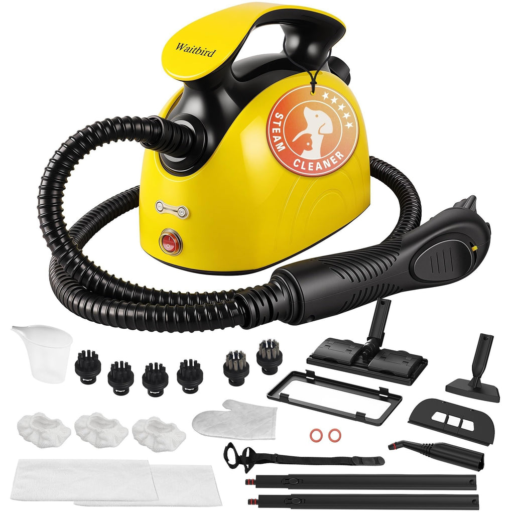 Waitbird Steam Cleaner, Steam Cleaner For Home, Handheld Steamer For Cleaning With 21 Accessories, 248 °F High Temperature, Suitable for Grout, Floor. Sofas, Upholstery, Carpets