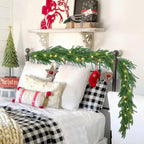 Hananona 2Pcs 6FT Christmas Garlands, Real Touch Norfolk Pine Garland