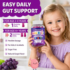 NATISLAND para Cleanse for Humans & Kids, Herbal Gut Health Gummies with Wormwood Black Walnut Clove, Pumpkin Seed & Papaya Seed, Sugar Free, Vegan, Grape Flavor, 60 Gummies