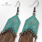 Western Jewelry for Women, Boho Dangle Chain Earrings