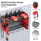 CCCEI Wall Mount Modular Tool Charging Organizer, Red, 1 Pack, 3 Tier.