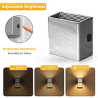 L LOHAS LED Night Light,Night Lights Plug into Wall,[2-Pack] Dimmable Night Light with Light Sensor,3000K Warm White,Silver Nightlight for Bathroom Hallway Kitchen