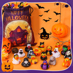 24 Pcs Halloween Rubber Ducks Bulk with Bag for Jeep Ducking Party Favors