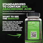 Huge Supplements Arachidone, Arachidonic Acid Supplement, Promotes Lean Mass & Increased Strength, Highest Dosed with 1000mg Per Serving, 120 Softgels