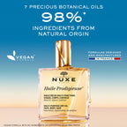 NUXE Huile Prodigieuse Multi-Purpose Dry Oil with 7 Botanical Oils for Radiant Glow and Hydration for Face, Body & Hair, 1.6 Fl Oz