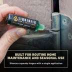LiquidFix Door, Lock, and Hinge Lubricant | 4 oz Dropper + 0.5 Needle Combo Pack - Door & Sliding Long-Lasting Squeaky Oil for Hinges Glass Doors