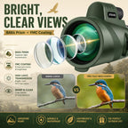 Birthday Gifts for Men Dad Husband Teen, 10x42 Monocular for Outdoor/Hiking