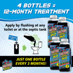 Hotrod Septic Tank Treatment - 12 Month Supply Extends Septic System Life and Prevents Costly Repairs - Industrial Grade - Easy to Use (12 Month, 4.00, Count)