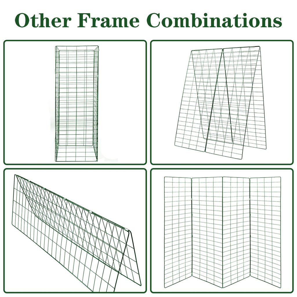 Kyrieval 48" Hx 18" L Cucumber Trellis for Garden A Frame Plant Support for Raised Bed, Outdoor Indoor Plant Garden Trellis for Climbing Plants