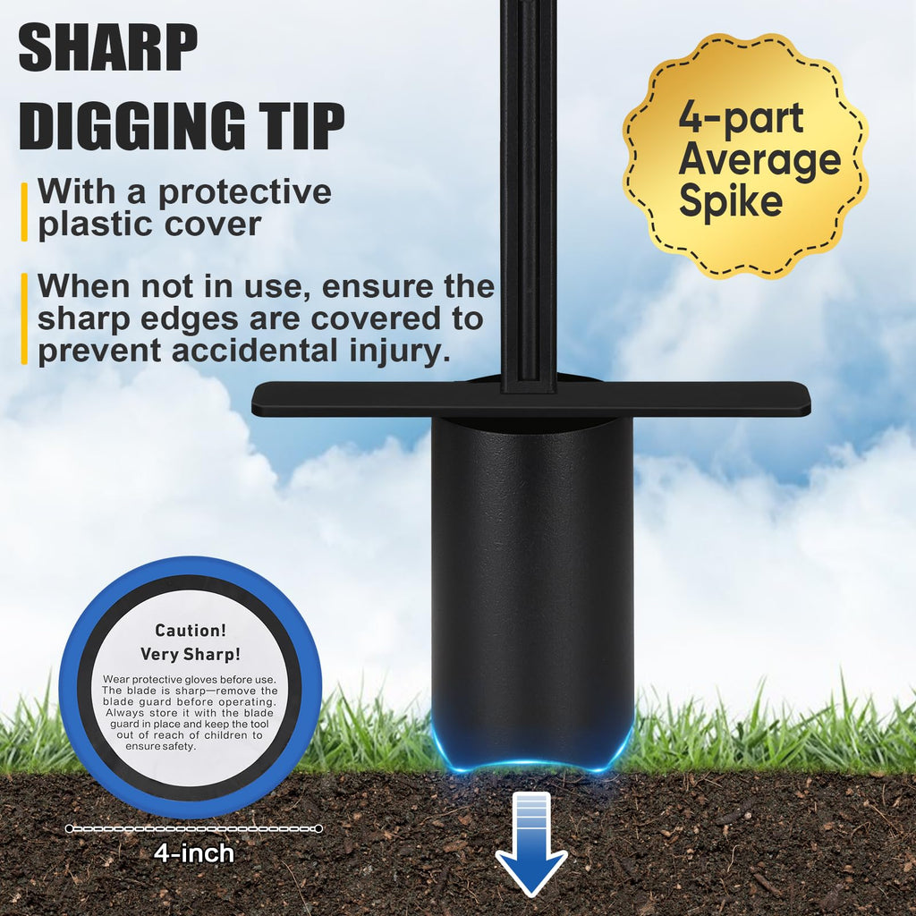 AugFir Golf Hole Cutter, Easy Digging 2 Sizes Golf Hole Cup, Golf Hole Digger for USGA Standard 4" & 6" Cups, Suitable for Golf Practice & Outdoor Gardening
