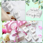 Spiareal 50 Pcs Happy Tears Tissues for Wedding 3 Ply for Your Happy Tears Tissues Packs for Guests Individual Mini Travel Size Pocket Paper for Wedding Party Favor Graduation