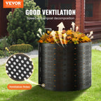 VEVOR Compost Bin 220 Gallon, Outdoor Expandable Composter, Easy to Setup & Large Capacity Composting Bin, Fast Creation of Fertile Soil