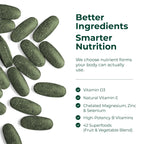 Vegan Multivitamin for Men and Women with Vitamins, Chelated Minerals, Vitamin D, B12, C, A & Zinc for Energy, Focus and Immune Health – Premium Womens and Mens Multivitamins & Multiminerals – 90 Tabs