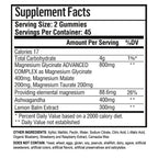 Adndale 180 CT Magnesium Glycinate Gummies 400 mg/Serv with Ashwagandha, Magnesium Malate & Taurate, Sugar Free Chews for Adults & Kids