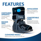 United Ortho USA14115 Short Air Cam Walker Fracture Boot, Medium, Black