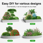 Land Guard Corrugated Garden Edging Border,12" x 50' Landscape Paver Edging, Tall Landscape Edging, Fence for Garden, Flower Bed, Lawn and Landscape Edging (Silver)