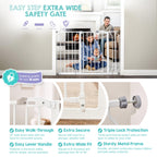 Regalo Safety 29"-49" Extra Wide Baby Gate, Bottom of Stairs & Doorways