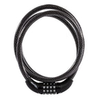 Master Lock Black Set Your Own Combination Bike Cable Lock, Metal Cable Lock has a Weather Resistant Vinyl Coating for Outdoor Durability, 5 Feet Long, 8370D