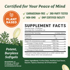 Vegan Omega 3 Algae Oil | Plant Based DHA EPA | Sustainably Sourced, No Carrageenan, Non GMO | Heart, Brain, and Eye Health | Fish Oil Alternative | Algae Omega 3 Supplement | 60 Softgel Capsules