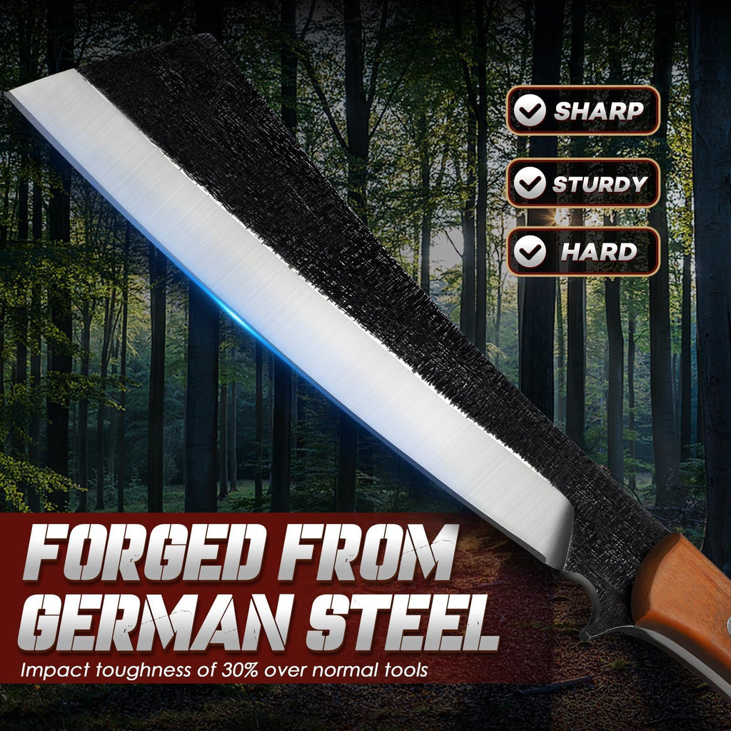 Freelander Japanese Machete with Wood Sheath for Yard Work, Gifts for Men